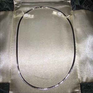 Sterling Silver Omega Chocker Italy 925 Stamped
